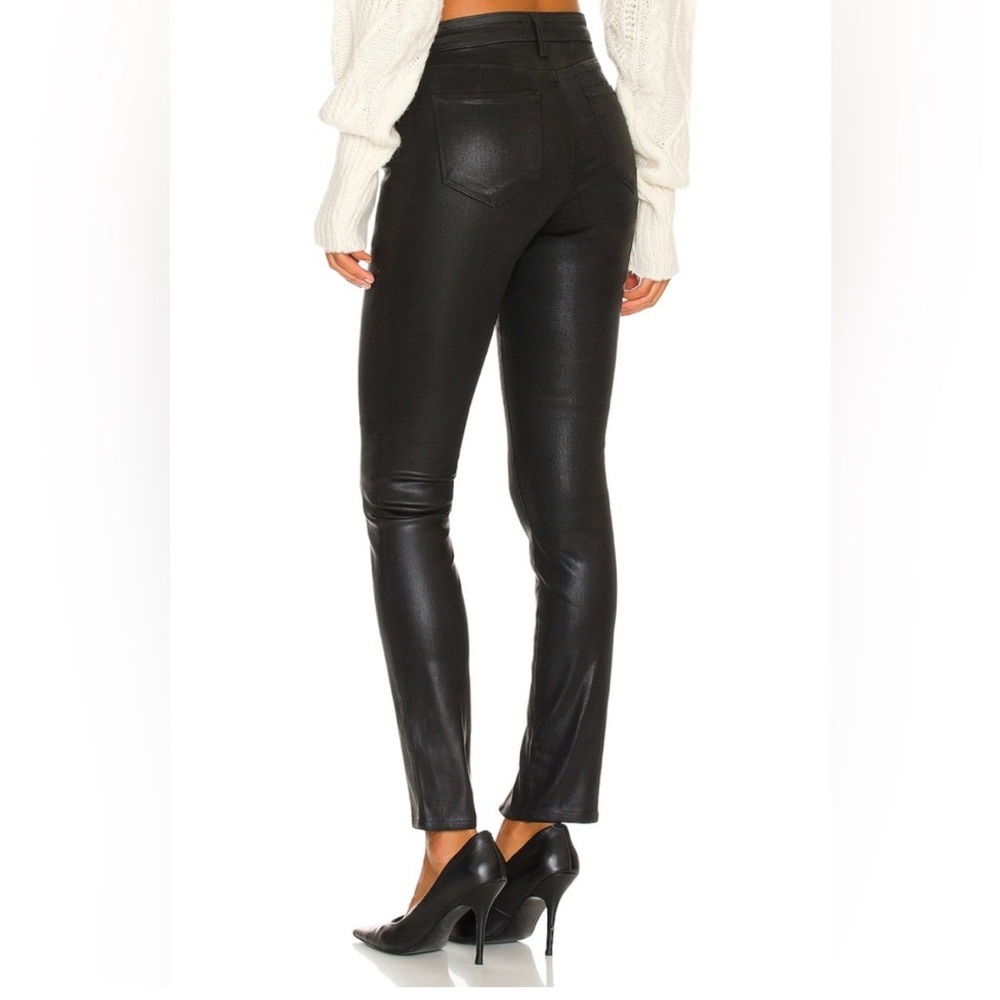 L’Agence Jyothi High Rise Split Black Coated Slit Jeans Size 29 - Picture 2 of 7